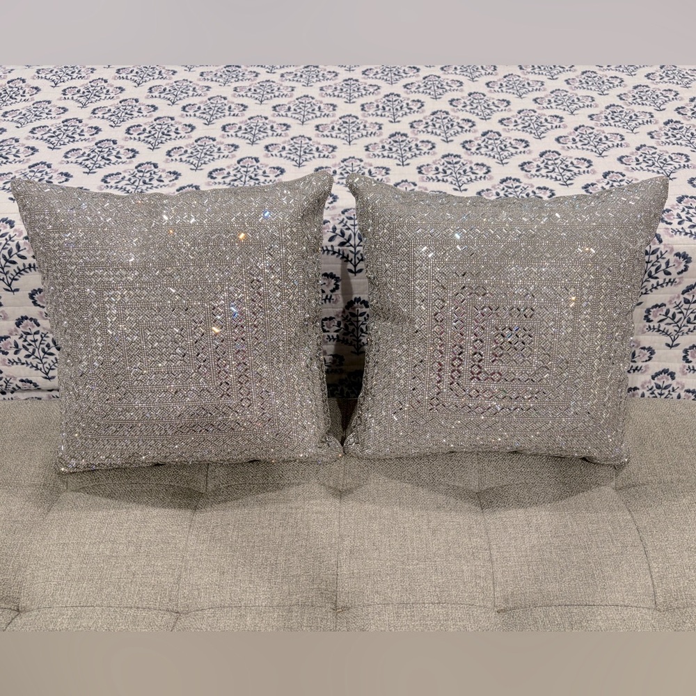 Pair of Sparkles Home Madison Bling Pillows (2) 🌟